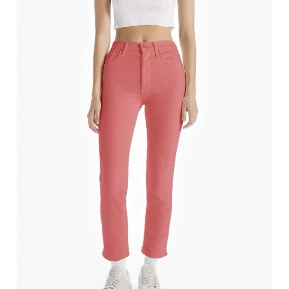 MOTHER The Tomcat Play Date Paradise Pink Button Fly Jeans Women's 30‎ NWOT